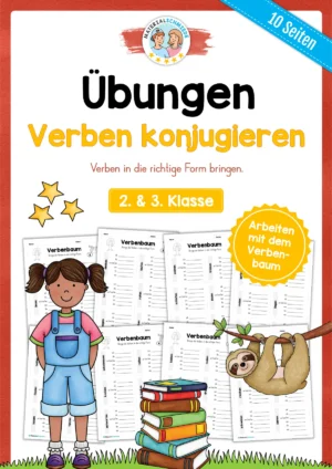 Verben konjugieren (Verbenbaum) - 2. & 3. Klasse