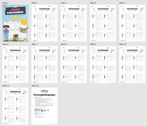 Verben konjugieren (Verbenbaum) - Überblick