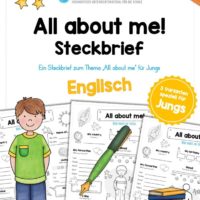 Steckbrief: All about me! (Für Jungs)