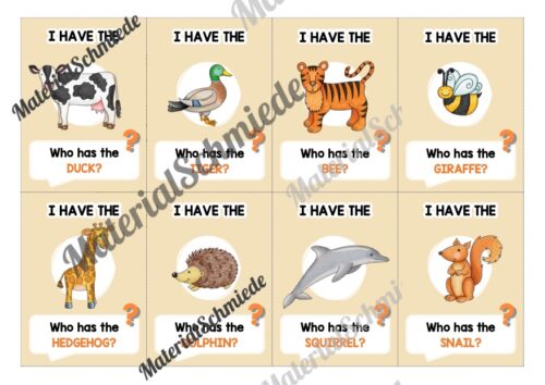 Tiere / Animals: Lesespiel auf Englisch (Vorschau 03)