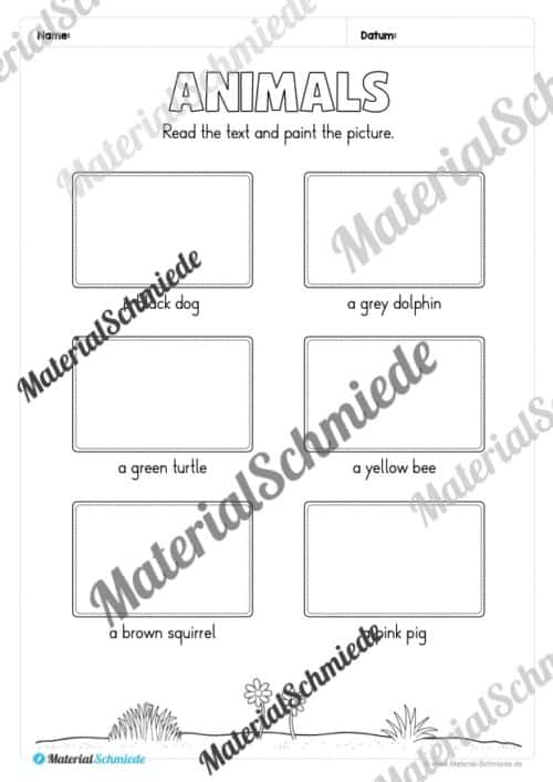 Thema Tiere / Animals im Englischunterricht (Vorschau 08)