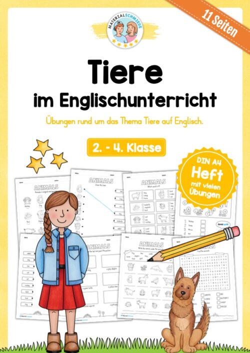 Thema Tiere / Animals im Englischunterricht (11 Arbeitsblätter)
