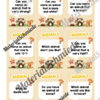 Tiere / Animals: Plauderkarten auf Englisch (Arbeitsblatt 02)