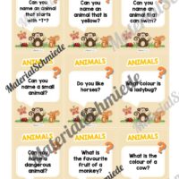 Tiere / Animals: Plauderkarten auf Englisch (Arbeitsblatt 03)