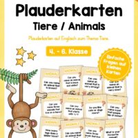 Tiere / Animals: Plauderkarten auf Englisch (36 Stück)