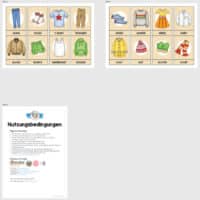 Kleidung / Clothes: 32 Bildkarten auf Englisch (Überblick)