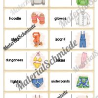 Kleidung / Clothes: Domino auf Englisch (Arbeitsblatt 02)