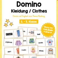 Kleidung / Clothes: Domino auf Englisch (34 Karten)