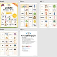 Kleidung / Clothes: Domino auf Englisch (Überblick)