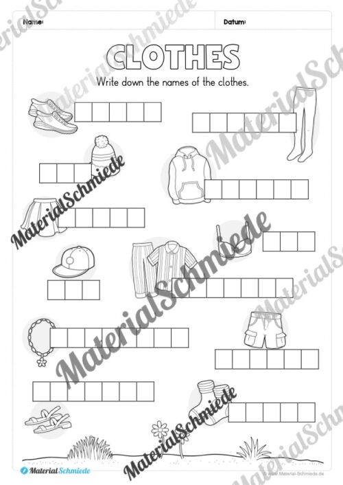 Thema Kleidung / Clothes im Englischunterricht (Vorschau 12)