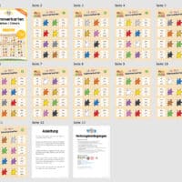 Farben / Colours: Klammerkarten auf Englisch (Überblick)