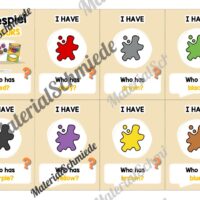 Farben / Colours: Lesespiel auf Englisch (Arbeitsblatt 01)