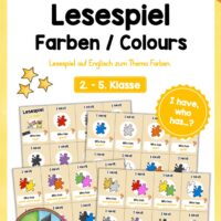 Farben / Colours: Lesespiel auf Englisch (32 Karten)