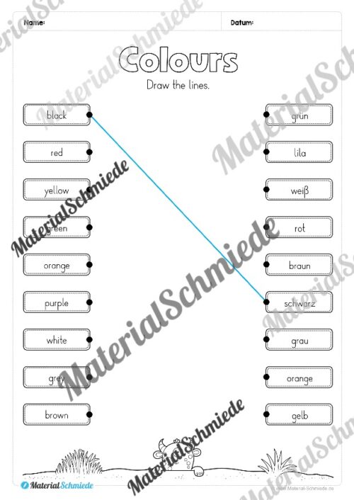 Thema Farben im Englischunterricht (Vorschau 04)
