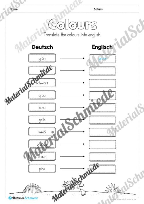 Thema Farben im Englischunterricht (Vorschau 10)