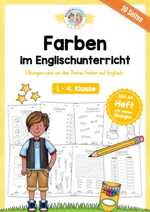 Thema Farben im Englischunterricht (10 Arbeitsblätter)