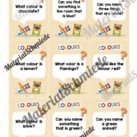 Farben / Colours: Plauderkarten auf Englisch (36 Stück) - Arbeitsblatt 02