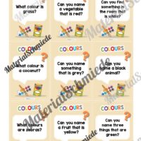 Farben / Colours: Plauderkarten auf Englisch (36 Stück) - Arbeitsblatt 03