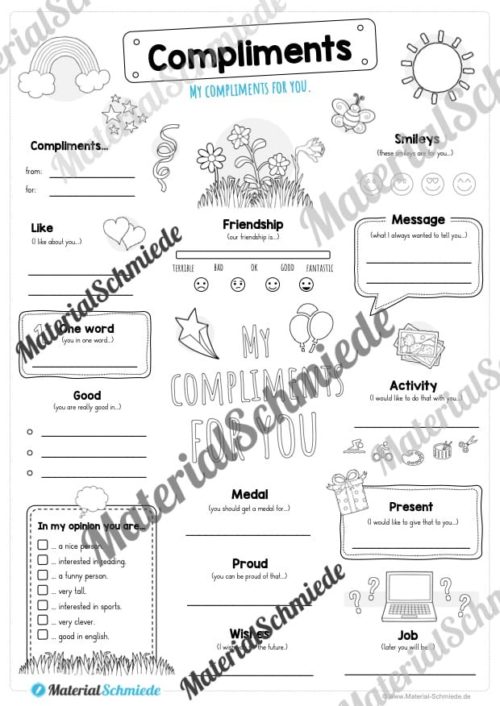 Steckbrief: Compliments (Warme Dusch auf Englisch) - Vorschau