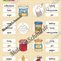 Rund um die Mahlzeiten / Arround Meals: Klammerkarten auf Englisch (10 Seiten) - Arbeitsblatt 04