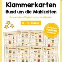 Rund um die Mahlzeiten / Arround Meals: Klammerkarten auf Englisch (10 Seiten)