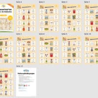 Rund um die Mahlzeiten / Arround Meals: Klammerkarten auf Englisch (10 Seiten) - Überblick