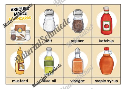 Arround Meals: Bildkarten auf Englisch (Arbeitsblatt 01)