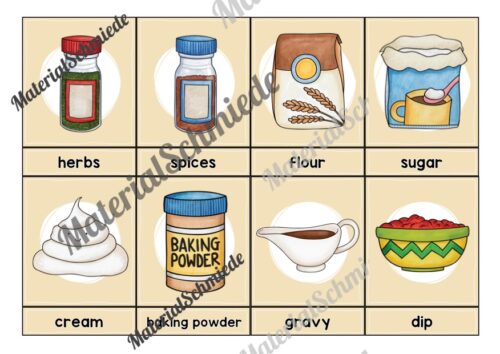 Arround Meals: Bildkarten auf Englisch (Arbeitsblatt 02)