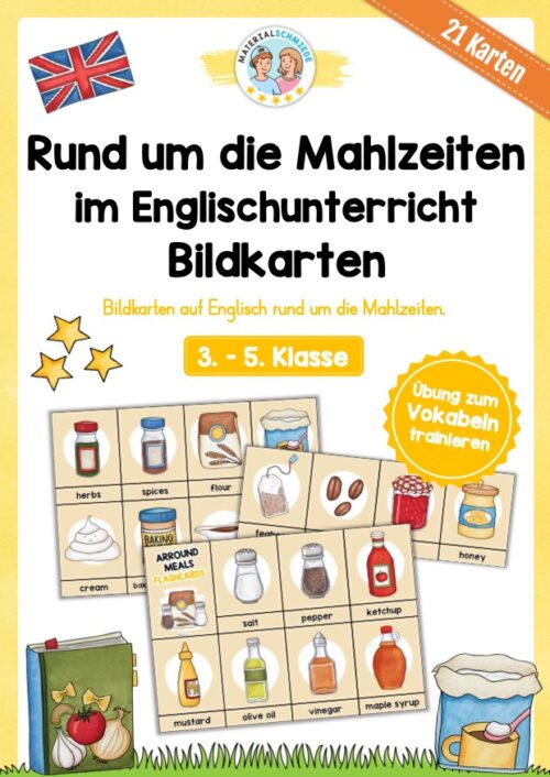 Arround Meals: Bildkarten auf Englisch (21 Karten)