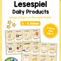 Tägliche Produkte / Daily Products: Lesespiel auf Englisch (16 Karten)