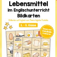 Lebensmittel / Daily Products: Bildkarten auf Englisch (16 Bildkarten)
