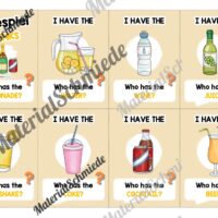 Getränke / Drinks: Lesespiel auf Englisch (Arbeitsblatt 01)