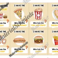 Fast Food: Lesespiel auf Englisch (Arbeitsblatt 01)