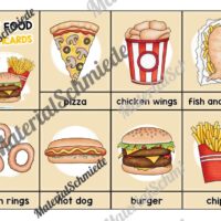 Fast Food: Bildkarten auf Englisch (Arbeitsblatt 01)