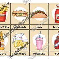 Fast Food: Bildkarten auf Englisch (Arbeitsblatt 02)