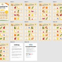 Obst / Fruits: Klammerkarten auf Englisch (Überblick)
