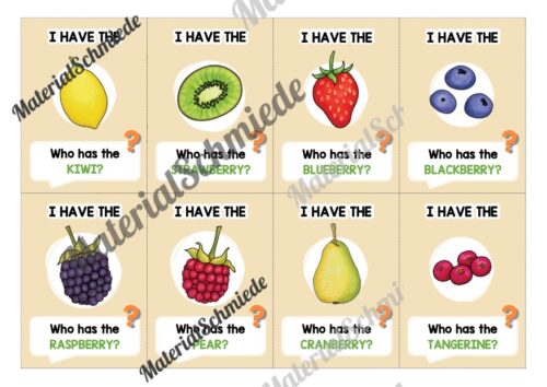 Gemüse / Vegetables: Lesespiel auf Englisch (Arbeitsblatt 02)