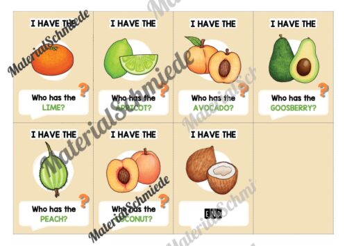 Gemüse / Vegetables: Lesespiel auf Englisch (Arbeitsblatt 03)