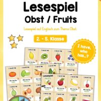 Gemüse / Vegetables: Lesespiel auf Englisch (23 Karten)