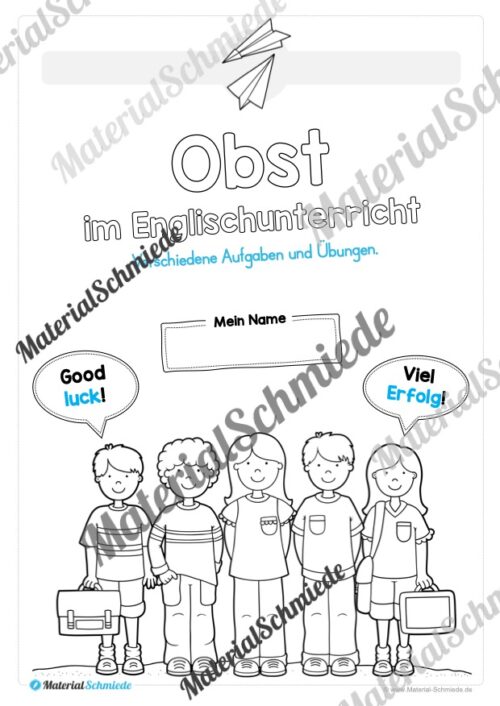 Materialpaket Obst / Fruits (Arbeitsblatt 01)