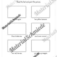 Materialpaket Obst / Fruits (Arbeitsblatt 15)
