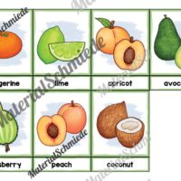 Obst / Fruits: Bildkarten auf Englisch (Arbeitsblatt 03)