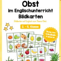 Obst / Fruits: Bildkarten auf Englisch (23 Karten)