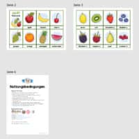 Obst / Fruits: Bildkarten auf Englisch (Überblick)