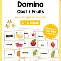 Obst / Fruits: Domino auf Englisch (23 Karten)