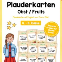 Obst / Fruits: Plauderkarten auf Englisch (36 Stück)