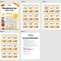 Obst / Fruits: Plauderkarten auf Englisch (36 Stück) - Überblick