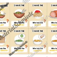 Gerichte / Meals: Lesespiel auf Englisch (Arbeitsblatt 01)