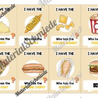 Gerichte / Meals: Lesespiel auf Englisch (Arbeitsblatt 02)