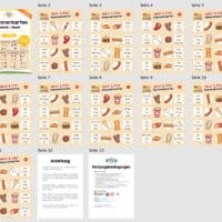Fleisch / Meat: Klammerkarten auf Englisch (Überblick)